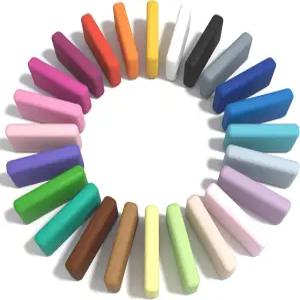 BOHS 24색 폼 클레이 프로 - 코스프레 학교 프로젝트 핸드/포 프린트 에어 드라이 미세한 질감 유연성 24개