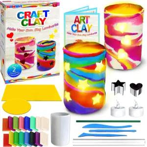 MHMYDIS 나만의 클레이 조명 만들기 - 6세 7세 8세 9세 10세 11세 이상 남자를 위한 랜턴 키트 활동 8~12세