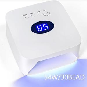 무선 UV LED 네일 램프 충전식 전문 드라이어 가정 및 미용실용 3 타이머 설정 30 구슬 54W