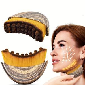 3팩 림프 마사지 페이셜 브러쉬 괄사 케어 크레센트 관리 클렌징