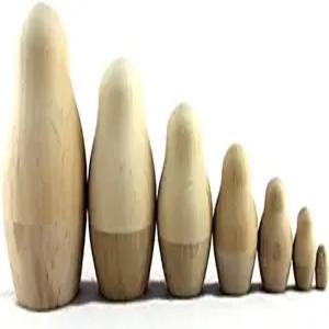 마트료쉬카 둥지 인형 바부쉬카 빈칸 페인트칠하지 않은 세트 수제 기념품 선물 수공예품 7개