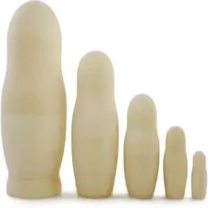 5.75인치 페인팅을 위한 미완성 나무 둥지 인형 DIY 공예 블랭크 5종 세트 트 피상키