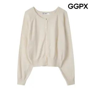 [정품] GGPX 여자 니트 긴팔 가디건 데일리룩 출근룩 래글런 퓨어 버튼 (GP8KG007F)