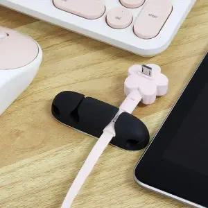 [셀러에이드]실리콘 홀더 4구 케이블 ZF