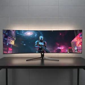 크래프티스 CR49DQ60C 124cm(49인치) 60Hz LG NANO IPS 패널 5K DQHD 울트라 와이드 커브드 모니터