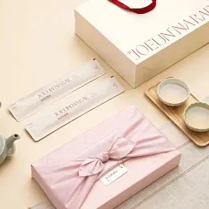 [조은나래]도라지정과 300g 선물세트 연한빨강 보자기포장