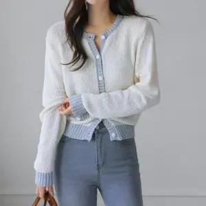 [시크폭스] 샤일론 소프트 배색 가디건_61CA2480