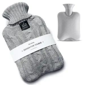 핫팩물주머니 니트 보온 그레이 허리 배 찜질 캠핑 학교 핫팩 질팩 온열 온수기 복부