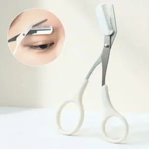 아이브로우 빗 포함 눈썹 다듬기 가위 스테인레스 숱 정리 도구