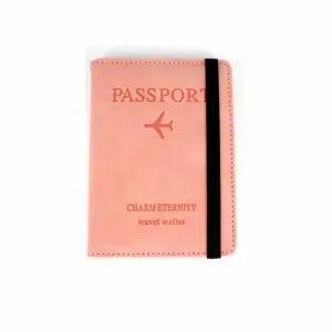 가죽 여권 케이스 살구색 파우치 가족지갑공항 비행기 여행 여행용 커플 선물 보관 수첩 홀더 커버 남자 카
