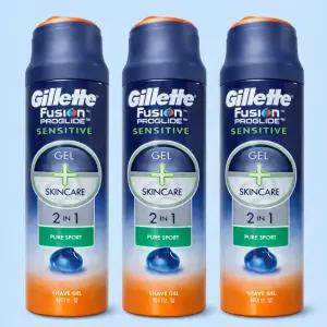 2+1 질레트 퓨전 프로글라이드 센서티브 2in1 퓨어 스포츠 쉐이빙 젤 170g