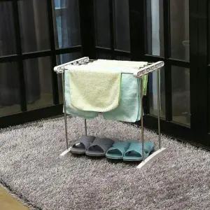 L형 1단 실내 빨래건조대 이동식 스테인리스 수건 양말 건조걸이