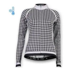 라이딩 겨울기모 자전거져지 상의 하운드투스 여성 기모저지