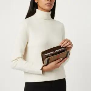 여성 장지갑 지퍼 어라운드 80845151 캔버스 얼스