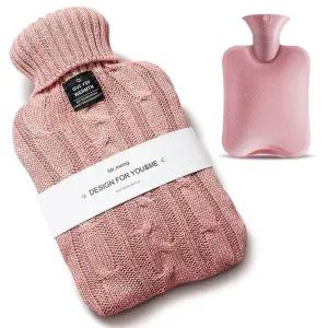 핫팩물주머니 니트 보온 핑크 허리 배 찜질 캠핑 학교 질팩 온열 온수기 복부 핫팩