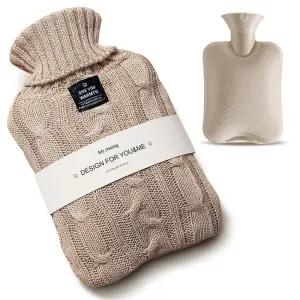 핫팩물주머니 니트 보온 베이지 허리 배 찜질 캠핑 학교 질팩 온열 온수기 복부 핫팩