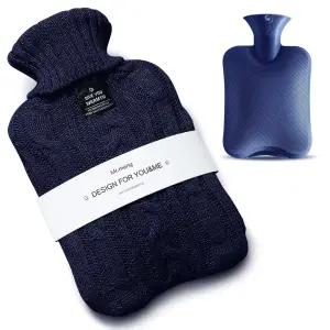 핫팩물주머니 니트 보온 네이비 허리 배 찜질 캠핑 학교 질팩 온열 온수기 복부 핫팩