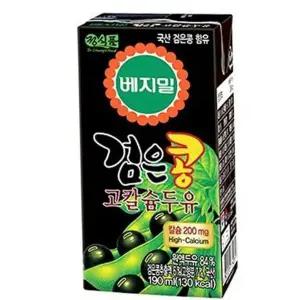 24팩 EKB654J6 고칼슘 박스 190ml 검은콩 식사대용 단백질 두유 대량