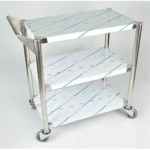 튼튼하고 안전한 배식용 서빙카트 3단 삼면뚫림 무소음바퀴