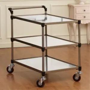 안정적인 바퀴형 조립식 스텐 3칸 서빙카트 3단카트 대 등반장비