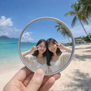 셀카용 볼록거울 9cm 대형