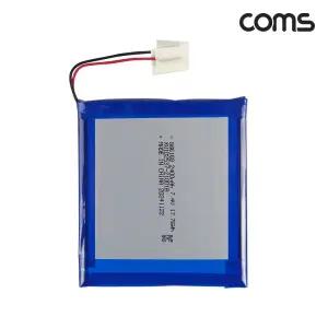 Coms 886168 충전지 7.4V 2400mAh 리튬폴리머 배터리케이블형밧데리 2선 일체형 DIY제작용 전밧데리 전용