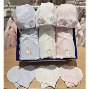 [압소바](마산점)[쌍둥이 출산선물 추천!!] 케잉모달 배내슈트 2종 + 신생모 + 손싸개 //A1B10108