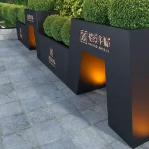 대형 사각 화분 플랜트 파티션 정원 박스 화단 경계