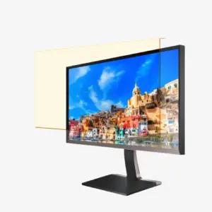 컴퓨터보호기 보안기 거치식 옐로 17인치와이드모니터커버 덮개 필름 화면 화면기 구입선물 사은품 사생활