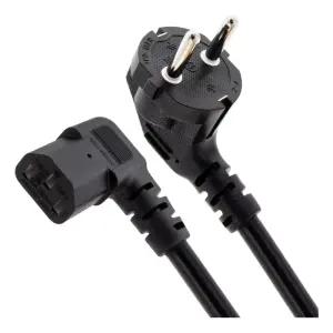 두꺼운 16A 파워 케이블 5M ㄱ자 우측 꺾임 전기 코드 접지 모니터 노트북 어댑 안전한 플러그 아답전원 코