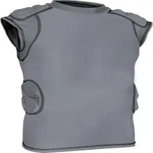 엑스랙트 스포츠 수비수 유소년 패딩 축구 셔츠 - 어깨 및 척추 패드가 있는 갈비뼈 보호대 압축