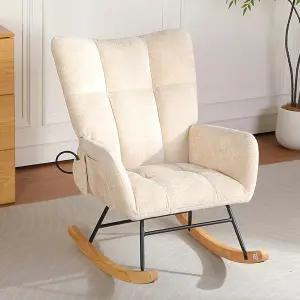 에어백이 있는 흔들의자 집 실내용 독서 의자 거실 침실 사무실용 아늑한 덮개 글라이더 로커 실라스