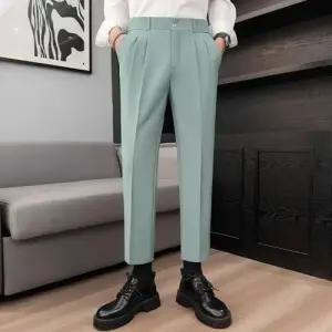 픽호샵 남성 팬츠 여름 캐주얼 키작남 정장 봄가을 슬림핏팬츠 오피스 조거 긴 9부 꾹2