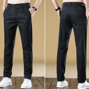 픽호샵 슬림핏 아이스팬츠 정장 키작남 긴 바지 남성용 캐주얼 여름 꾹2