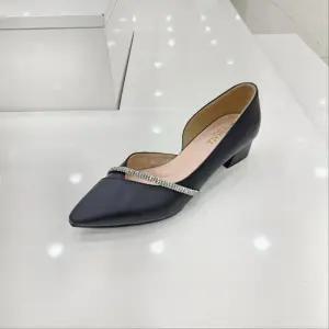 [탠디]by미셸 원단,소가죽소재 안쪽 트임 3cm굽 여성 펌프스 구두 123029 cc7_CC