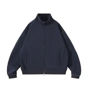 네이비 남성용 봄 가을 캐주얼 맨투맨 티 숏 차이나 후드 가디건 상의 트렌드 admr3