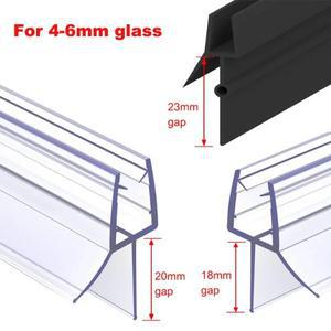 샤워 스크린 도어 씰 스트립 PVC 프레임리스 하단 씰(드립 스트리핑 포함) 스윕 워터 차단