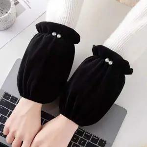 여성용 사무 작업 소매커버 짧은 팔토시 겨울 따뜻