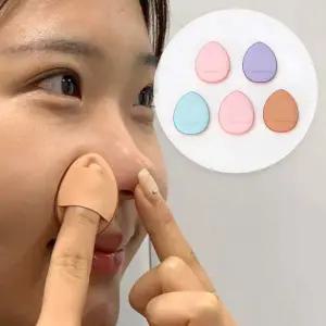 파운데이션 5P 미니쿠션 쿠션퍼프 세트 핑거퍼프