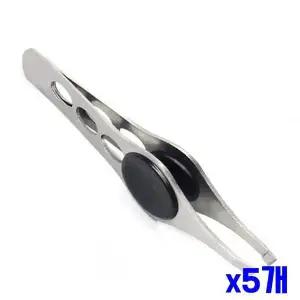 x5개 쪽집게 고급 스텐 네일핀셋