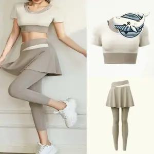 유니크 요가 필라테스 수납 스커트 레깅스