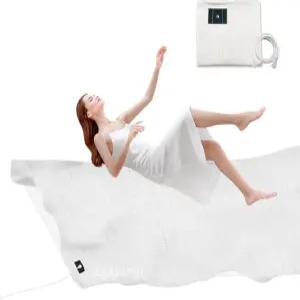 접지 시트 킹 실버 섬유 플랫 76x80 인치 면 침대 코드가 있는