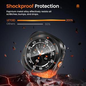 삼성 갤럭시 워치 울트라 2025 47mm용 메탈 케이스+강화유리 필름 액세서리용 하드 보호 커버