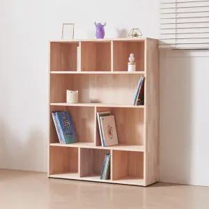 [우아미가구]레우 고무나무 4단 다용도 책장 941