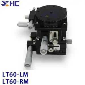 XYZR 축 LT60-LM 슬라이딩 테이블 V 타입 4 미세 조정 플랫폼 수동 선형 베어링 슬라이드 29.4N 60x60mm