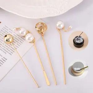 네일아트 고급 글리터 믹싱 스파츌라 글리터스푼 4종