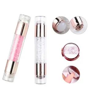 [셀러에이드]네일아트 크리스탈 듀얼 실리콘 스탬프 꾹꾹이 2종