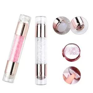 네일아트 크리스탈 듀얼 실리콘 스탬프 꾹꾹이 2종