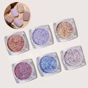 네일아트 겨울 니트 네일 트위드글리터 6종