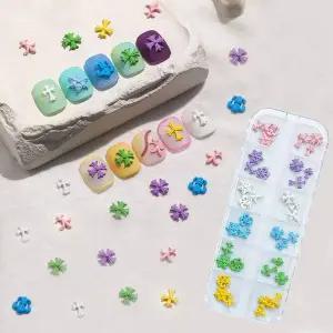 [셀러에이드]네일아트 파스텔 컬러 마카롱 엔틱 파츠 6종 6색 세트